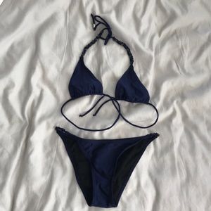 BETTE SANDLER Bikini in Dark Blue w/ Chain Detail